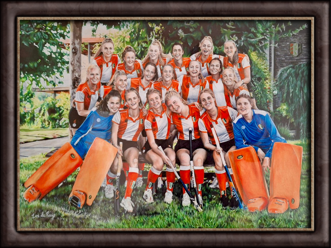 Tekening Hockeyteam hic Dames 1